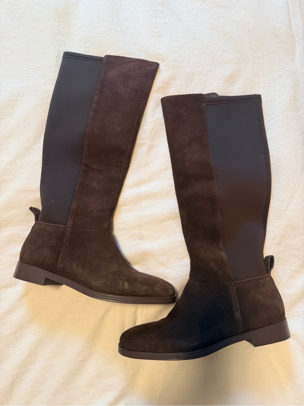 Splendid Tall Suede Boots in Dark Brown
